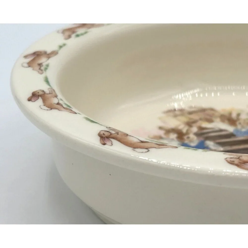 Royal Doulton‎ Bunnykins English Fine Bone China Baby Bowl Classroom Vintage EUC